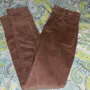 High Rise Skinny Universal Thread Brown Velvet Womens Jean in Size 25